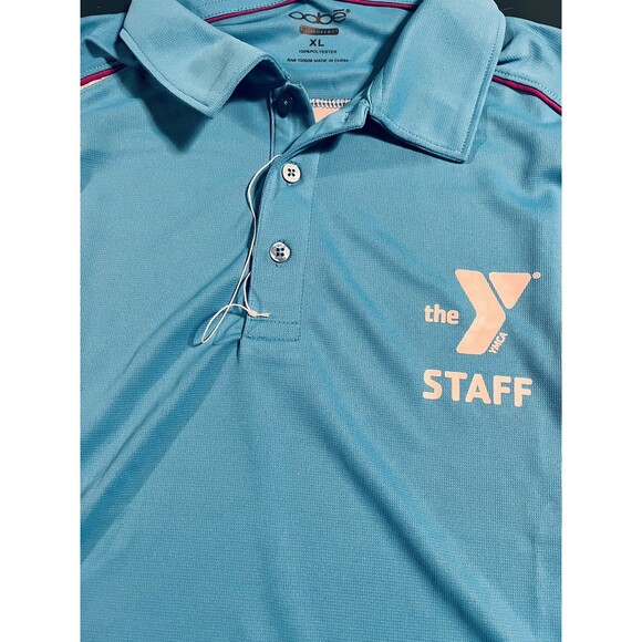 *NEW* YMCA The Y Staff Employee Uniform Polo Shirt XL Blue OOBE Brand School - Picture 1 of 7